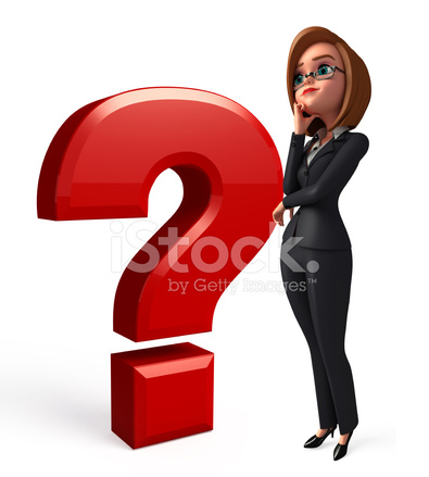 33004296 business woman with question mark